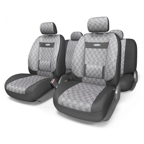 Чехлы автомобильные жаккард даймонд "AUTOPROFI" Comfort (боковая поддержка) (11 шт.)